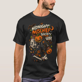 Camiseta Sociedad de Travesuras de Medianoche Halloween Pun