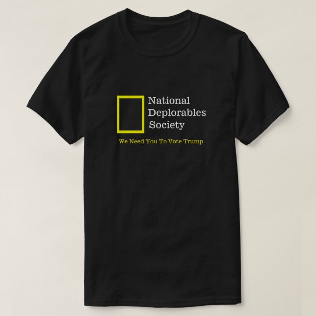Camiseta Sociedad nacional de Deplorables (Diseño del anverso)