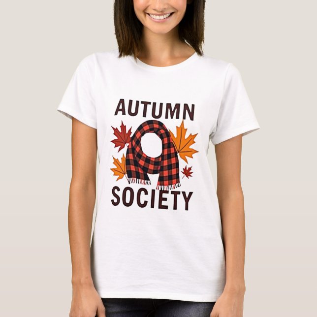 Camiseta Sociedad Otoño - Relleno de carta personalizada (Anverso)
