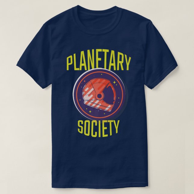 Camiseta Sociedad Planetaria Astronauta Galaxia Espacio Uni (Diseño del anverso)