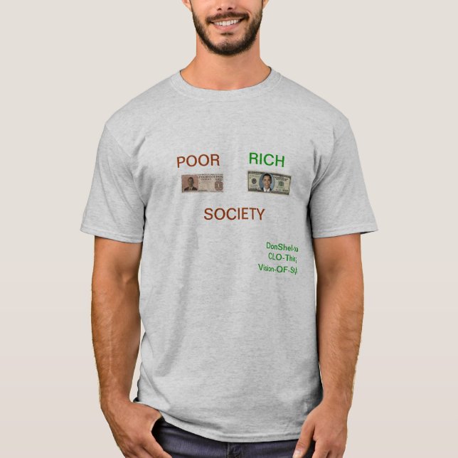 Camiseta sociedad rica pobre (Anverso)