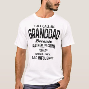 Camiseta Socio de abuelo en el crimen - Abuelos