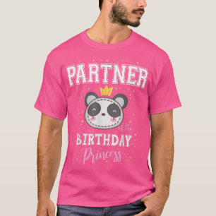 Camiseta Socio de la Princesa de Cumpleaños Cute Panda Bear