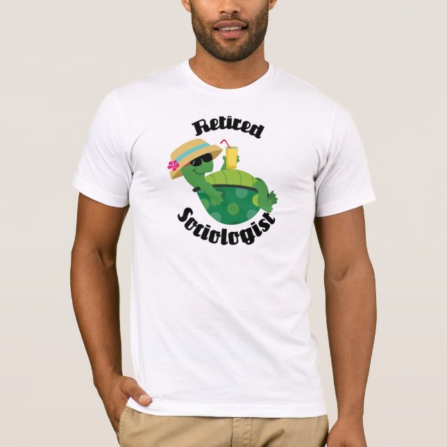 Camiseta Sociólogo jubilado (tortuga) (Anverso)