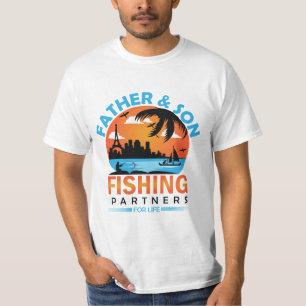 Camiseta Socios de pesca de padre e hijo para la vida
