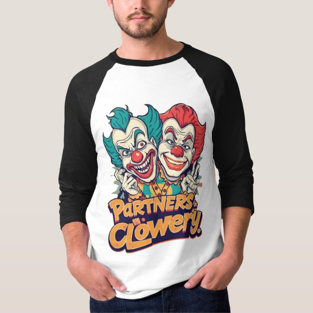 Camiseta Socios en Clowery (Chiste de Payaso Divertido) (Anverso)