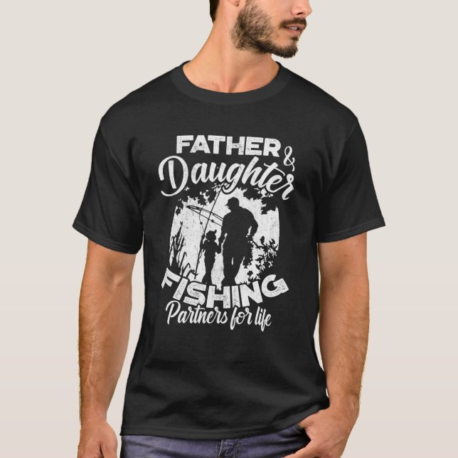 Camiseta Socios Pesqueros De Padre E Hija Para La Vida (Anverso)