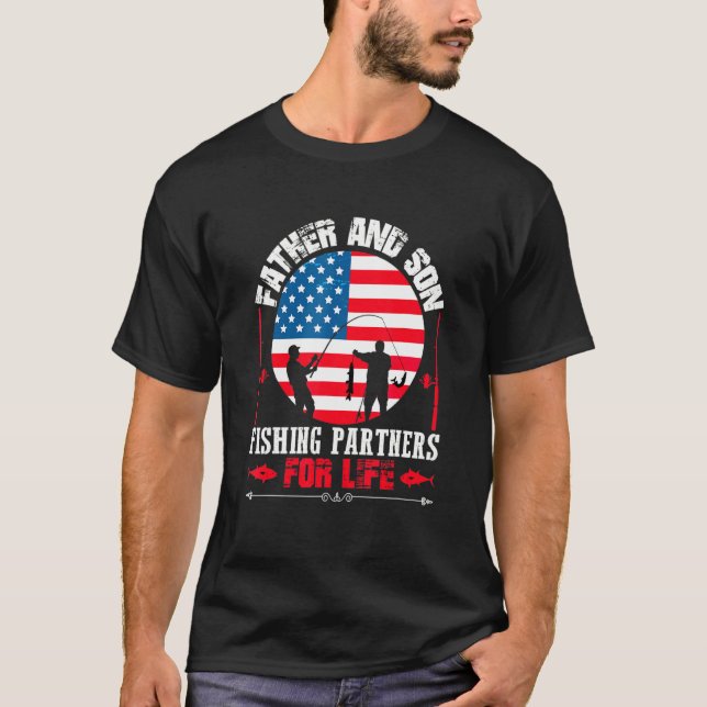 Camiseta Socios Pesqueros Padre E Hijo Para La Vida (Anverso)