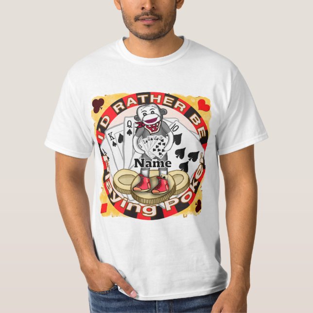 Camiseta Sock Monkey poker (Anverso)