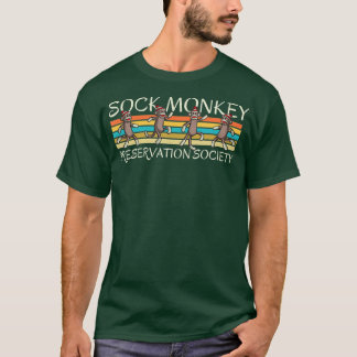 Camiseta Sock Monkey Preserve Society Retro Vintage Str