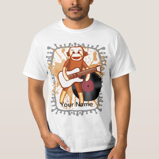 Camiseta Sock Monkey Rock and Roll  (Anverso)
