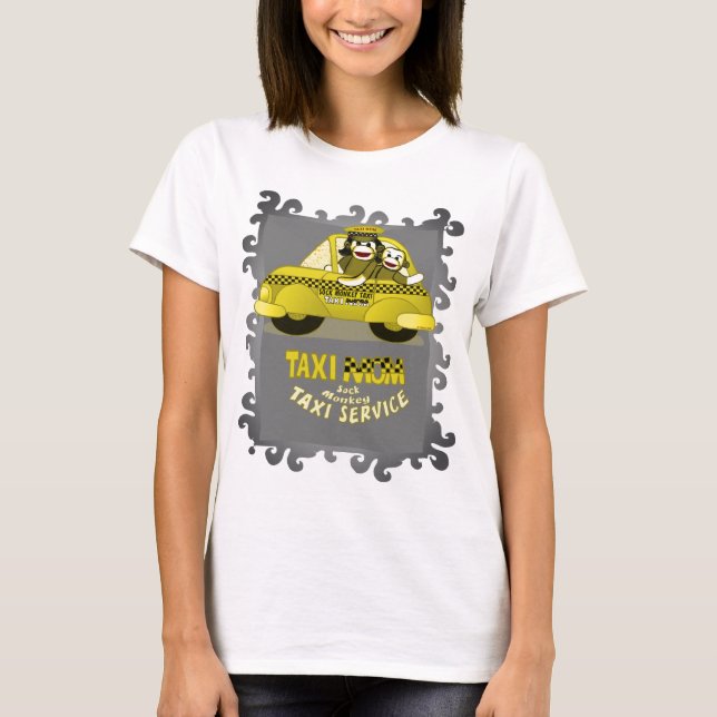 Camiseta Sock Monkey Taxi Mom   (Anverso)