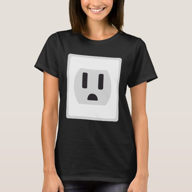 Camiseta Socket Easy Plug And Socket Couple Halloween Costu (Anverso)