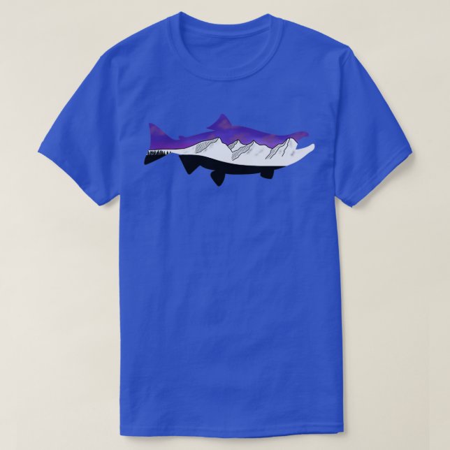 Camiseta Sockeye Salmon Denali De Noche (Diseño del anverso)