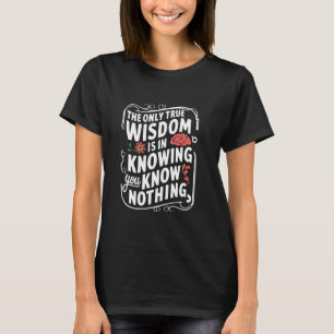 Camiseta Sócrates Wisdom Cita al filósofo griego de filosof