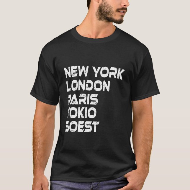 Camiseta Soest New York London Tokio Paris T-Shirt (Anverso)