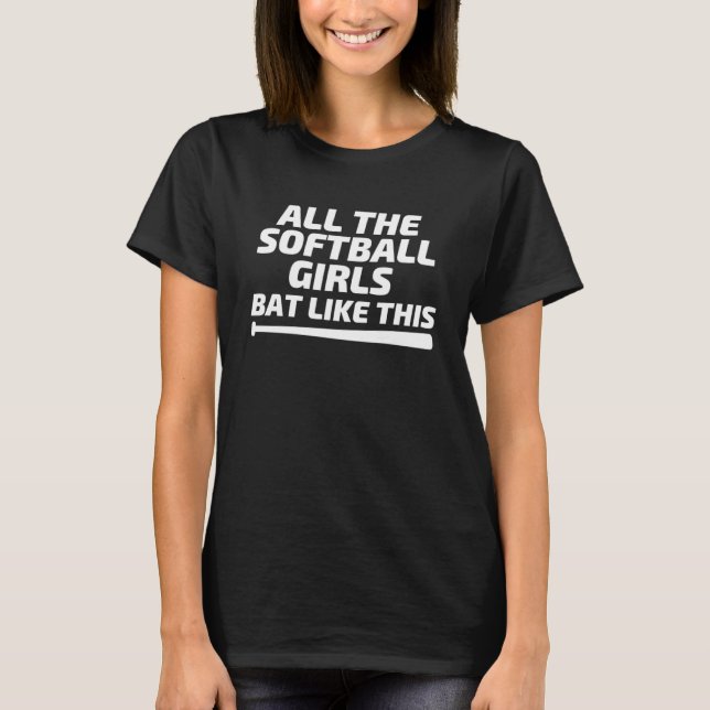 Camiseta Sofball Bat Funny Fast Pitch Slow Pitch Pullover (Anverso)
