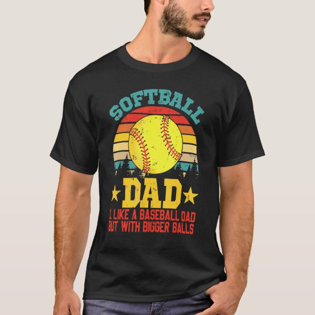 Camiseta Sofball Dad Definition Balls más grandes Padres fe (Anverso)