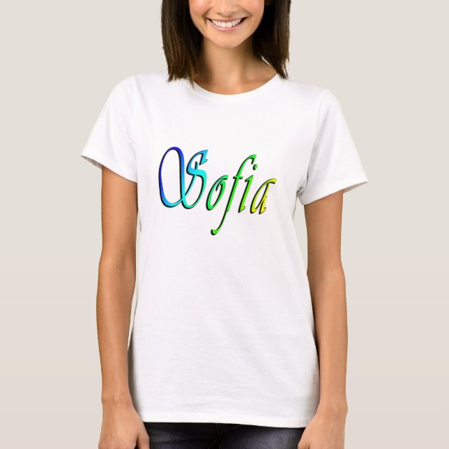 Camiseta Sofia Su Nombre En Color, (Anverso)
