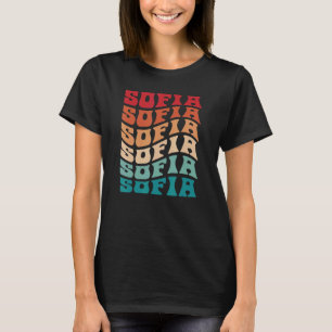 Camiseta Sofia Tie Dye Groovy Hippie 60 s nombre Sofía