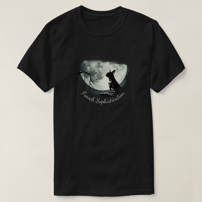 Camiseta Sofisticación de Bulldog Francés (Diseño del anverso)