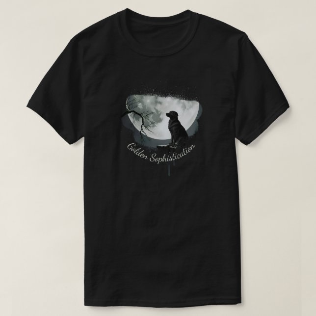 Camiseta Sofisticación de Golden Retriever (Diseño del anverso)