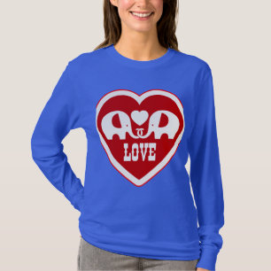 Camiseta Sofisticado ❤️ de diseño de corazones rojos dibuja
