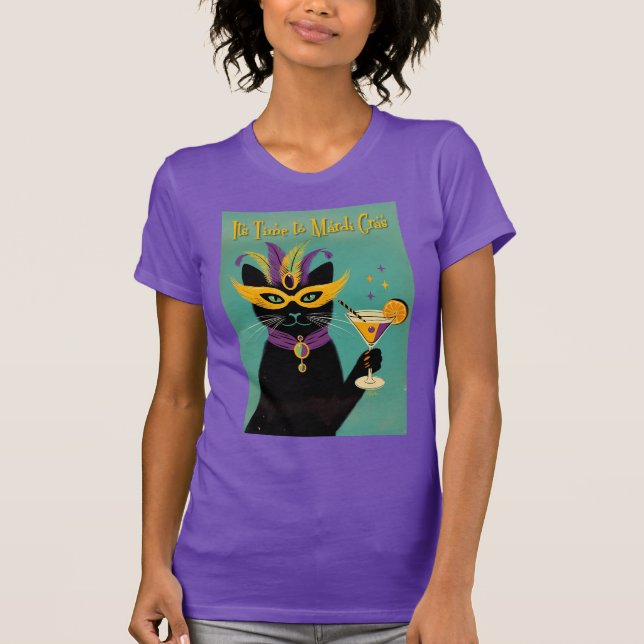Camiseta Sofisticados Retro Es Hora del Martini de Mardi Gr (Anverso)