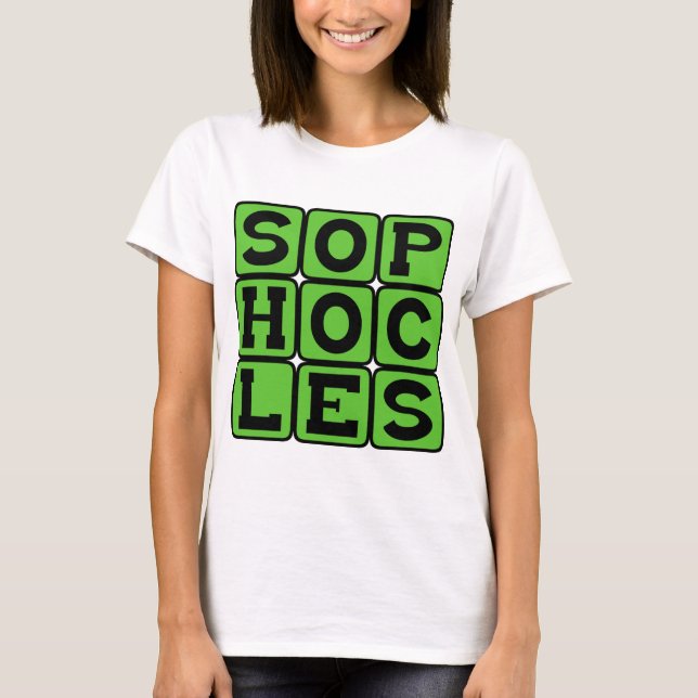 Camiseta Sófocles, trágico griego (Anverso)