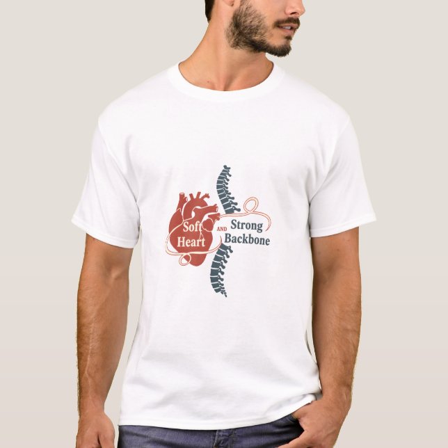 Camiseta Soft Heart Strong Backbone t-shirt (Anverso)