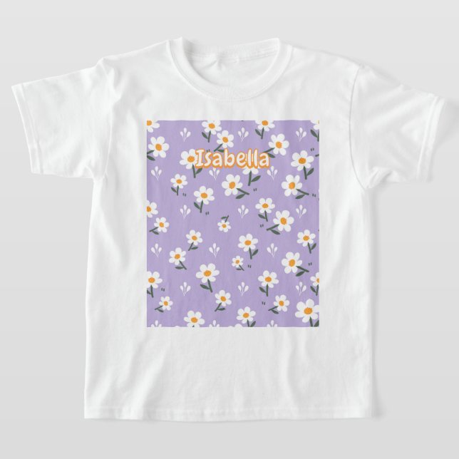 Camiseta Soft Lavender Daisy Bloom Aesthetic for Girls (Distribución)