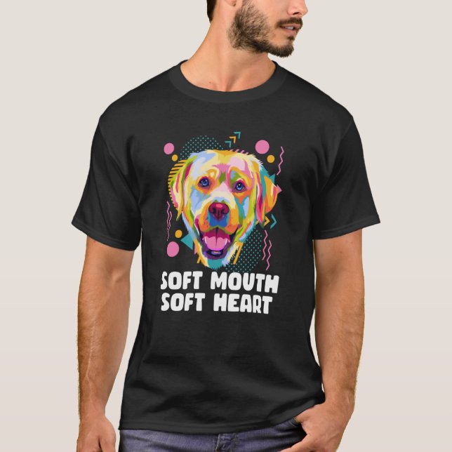 Camiseta Soft Mouth Soft Heart Dog Theme Humor Dog Paw (Anverso)