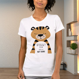Camiseta Soft Safari Tiger Mommy To Be Neutral Baby Shower