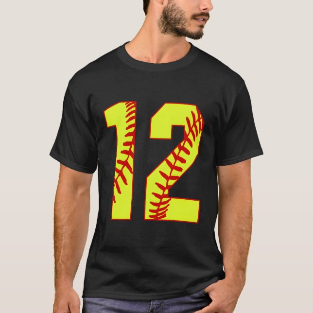 Camiseta Softball 12 Fast Pitch Love Softball Mamá Favorito (Anverso)