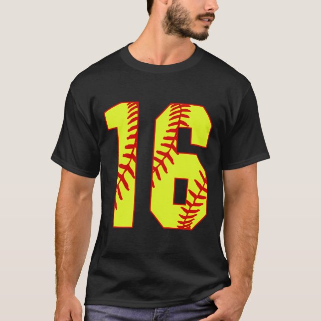 Camiseta Softball 16 Fast Pitch Love Softball Mamá Favorito (Anverso)