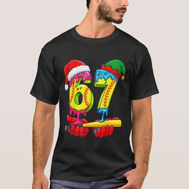Camiseta Softball 67 Ice Cream Drip Six Seven Boys Funny Ch (Anverso)
