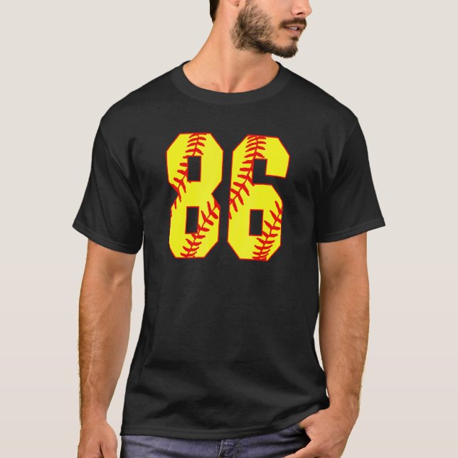 Camiseta Softball 86 Fast Pitch Love Softball Mamá Favorito (Anverso)