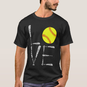 Camiseta Softball Ama a los Chicas por el mejor cumpleaños 