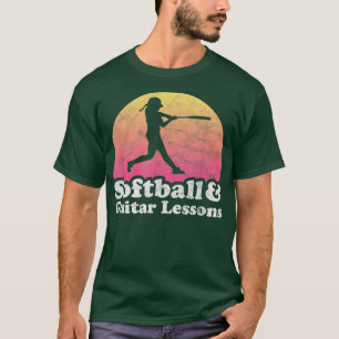 Camiseta Softball and Guitar Lessons Women or Girls Guitar 