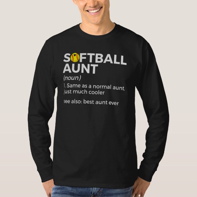 Camiseta Softball Aunt Definition Best Aunt Ever (Anverso)