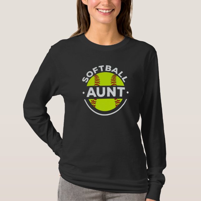 Camiseta Softball Aunt Softball Player Pitcher Catcher Spor (Anverso)