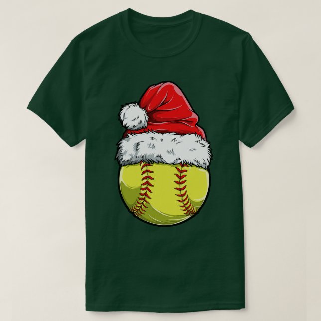Camiseta Softball Ball Santa Navidades Boys Xmas Gorra depo (Diseño del anverso)
