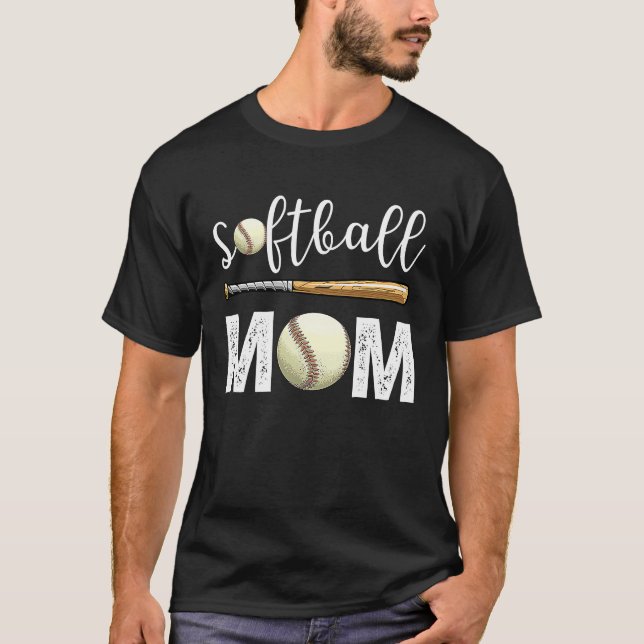 Camiseta Softball Baseball Mom coll Mother's Day Softball (Anverso)