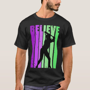 Camiseta Softball Believe Motivational Birthday Inspiring C
