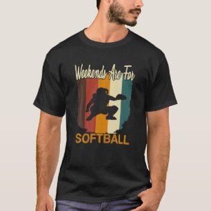 Camiseta Softball Catcher Funny Mujeres Retro Softball