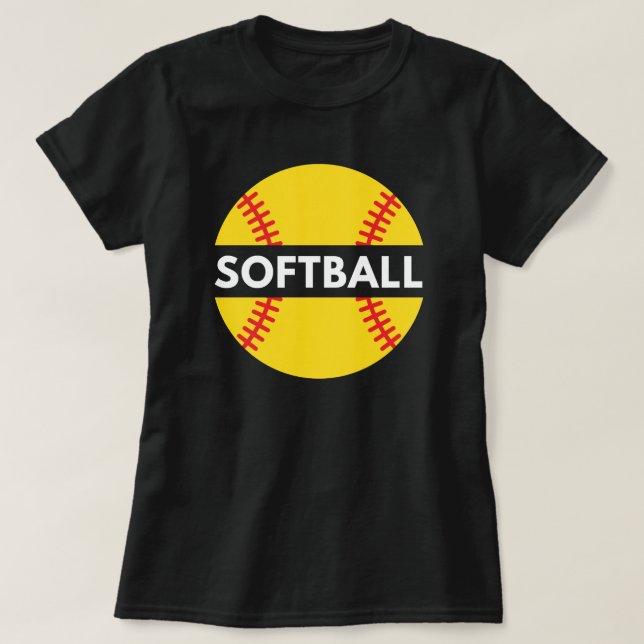 Camiseta Softball chicas y mujeres | Cita de Softball Black (Diseño del anverso)