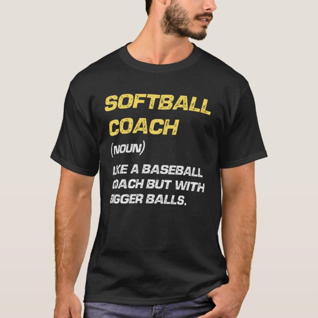 Camiseta Softball Coach Defenition Softball Trainer (Anverso)
