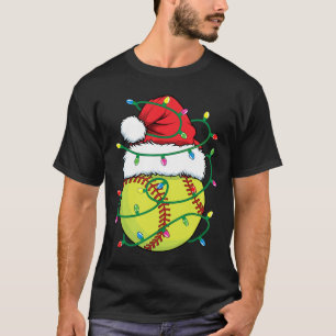 Camiseta Softball Con Hombres De Santa Sombreros Niños Navi