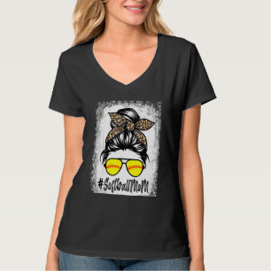 Camiseta Softball Con Leopard Y Bromeante Bun