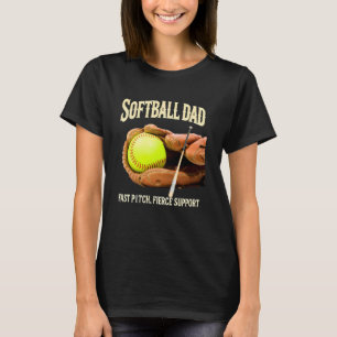 Camiseta Softball Dad Fast Pitch Fierce Support Funny Desig